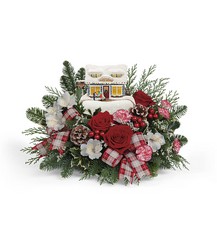 Thomas Kinkade's Festive Fudge Shoppe Bouquet from Mona's Floral Creations, local florist in Tampa, FL Thomas Kinkade's Festive Fudge Shoppe Bouquet from Mona's Floral Creations, local florist in Tampa, FL